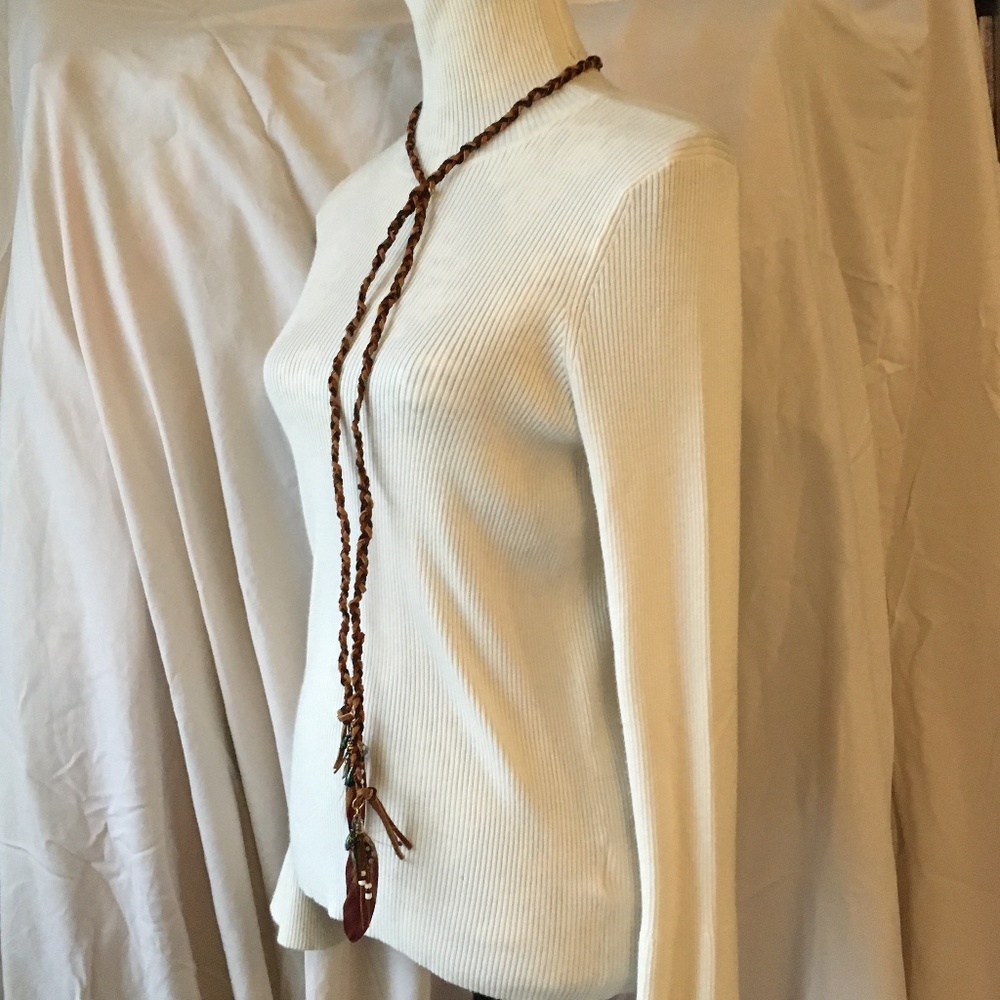 SOLD—Witches of East End Wendy's Boho Leather Lariat Necklace Handmade Replica - Picture 5 of 15